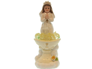 Communie meisje kelk/kruis verlicht 13cm